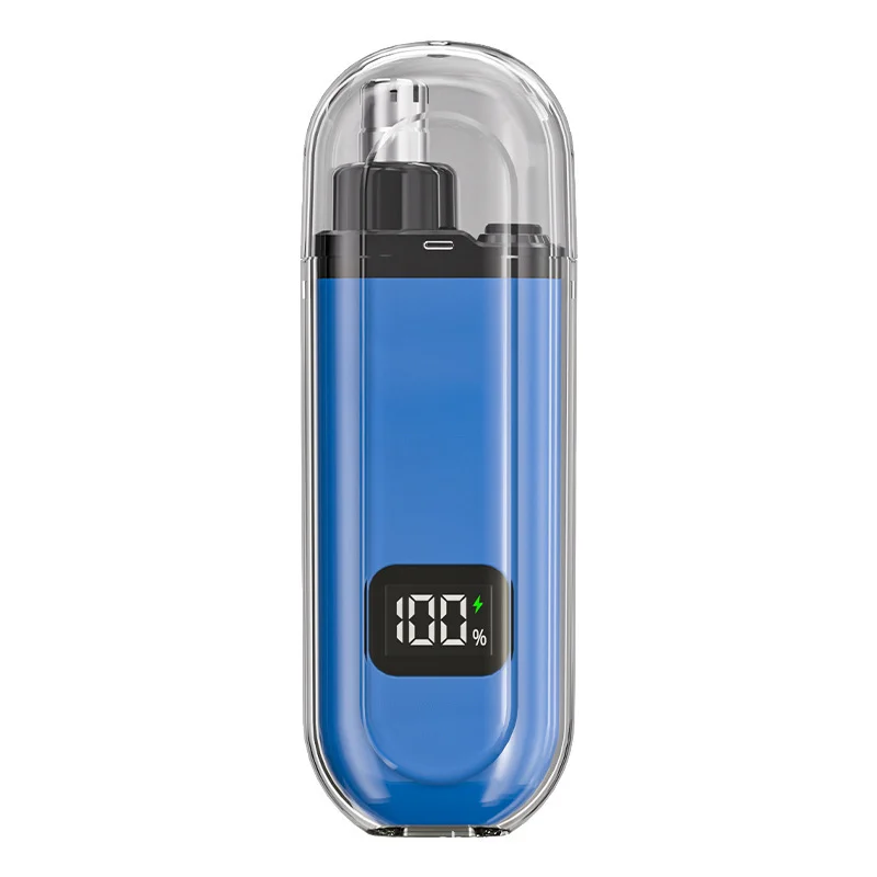 USB Rechargeable Electric Nose Hair Trimmer Digital Display Nose Hair Razor Washable Painless Nose Shaver Machine