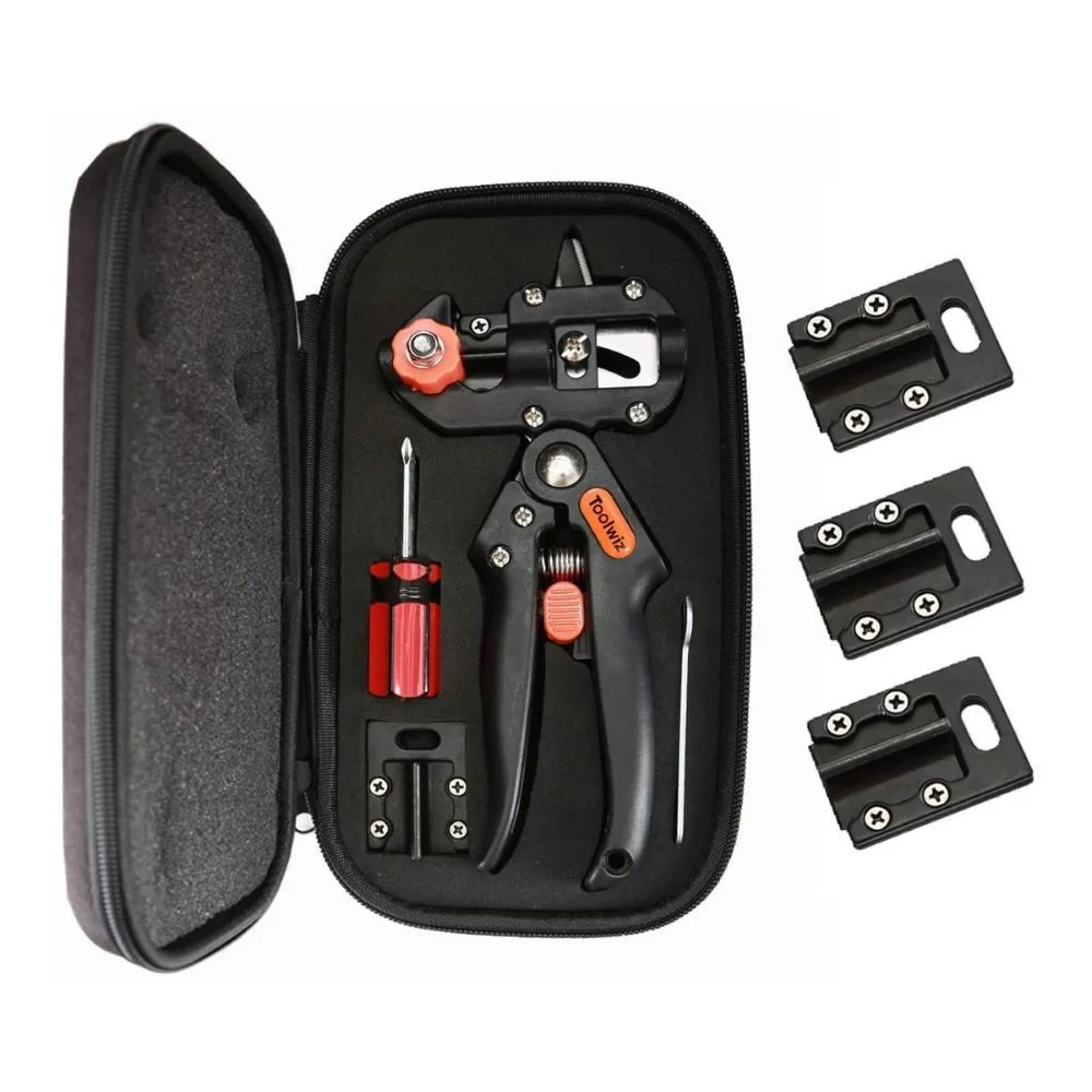 Professional Grafting Tools Grafter Pruner Kit Garden Fruit Tree Pruning Grafting Shears 2 in 1 Scissorss Cutting Tool Kit Set with Replaceable Blades