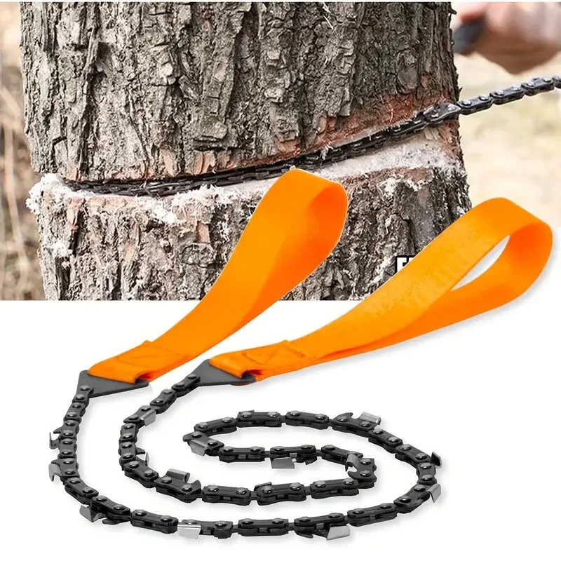 24 Inch Pocket Chain Rope Saw Portable Hand Saw With Sharp Teeth Blades For Survival Gear, Camping, Hunting, Tree Cutting Or Emergency Kit - Image 4