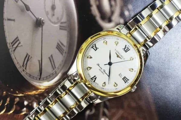 Luxury Longines-style quartz watch with two-tone steel strap, elegant dial, and date display—perfect for everyday style and formal wear. - Image 2