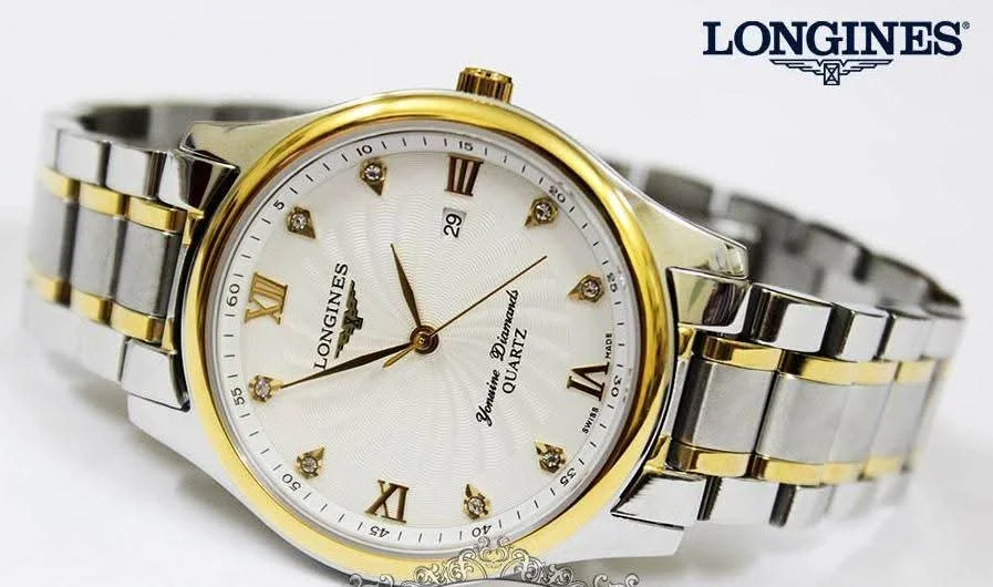 Luxury Longines-style quartz watch with two-tone steel strap, elegant dial, and date display—perfect for everyday style and formal wear. - Image 3