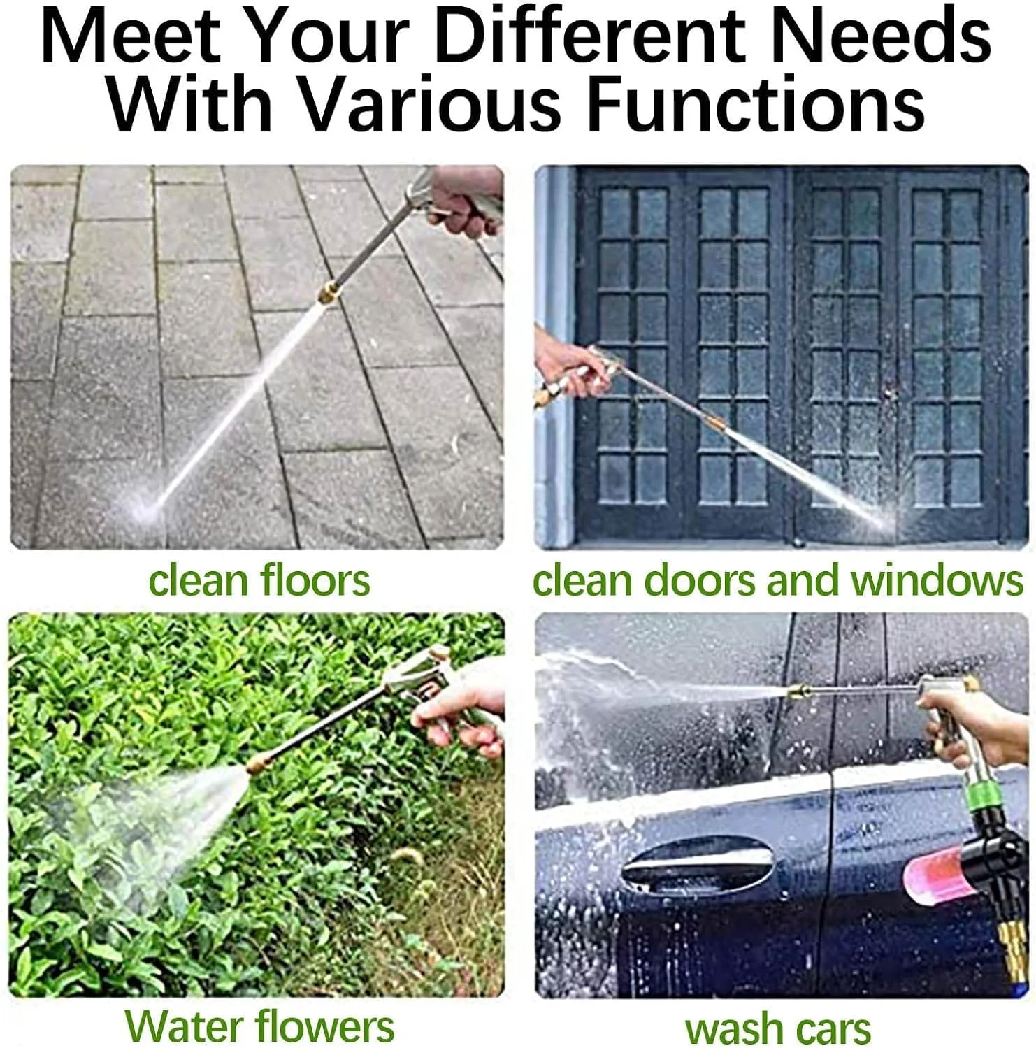 Water Spray Gun High Pressure Outdoor Water Jet Pump Car Wash Water Gun Nozzle Gun Car Washing Floor Wall Cleaning Tools - Image 4